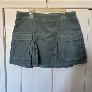 Wild Fable Corduroy Skort in Gray/Teal